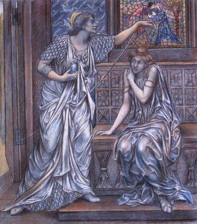 Finished Study for Queen Eleanor and Fair Rosamund by Evelyn De Morgan